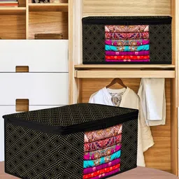 Kuber Industries Black Pack of 3 Dot Printed Visible Window Multi-Utility Organisers image 2