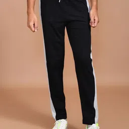 SKYKNIT Men Colourblocked Cotton Mid-Rise Track Pant-picture-10