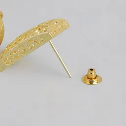 Anouk Gold Plated Artificial Beaded Dome Shaped Jhumkas image 4