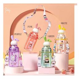 YAMAMA Cute Kawai Design Water Bottle, BPA-Free for Kids 400 ML  Color May Vary-image-25