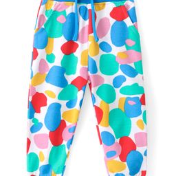 Babyhug Cotton Terry Full Length Lounge Pants Abstract Print - Multicolour-image-11