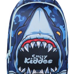 Smily kiddos 13 Liters Shark Theme  Junior Backpack Blue - Height 13.7 Inch-94