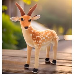 Tickles Standing Deer Soft Stuffed Plush Animal Toy for Kids Boys & Girls Birthday Gift (Size: 30 cm; Color: Brown)-picture-15