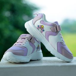 LIBERTY Space Theme Designed Shoes With Velcro Closure - Purple-image-4