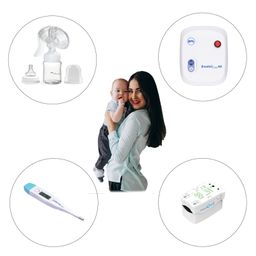 BPL Medical Technologies Kids Health Combo - MamaBee BPA free Breast Pump 150ml + N6 Low Noise Nebulizer + Smart Oxy Jr Oximeter + Accu Digit DT-04 Thermometer-10