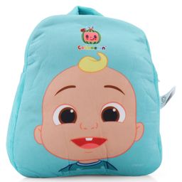 Cocomelon JJ Printed Soft Plush Backpack Sky Blue- Height 12 Inches-image-62