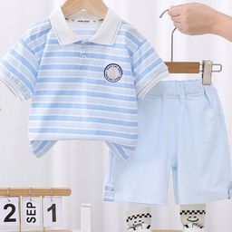 StyleCast x Revolte Striped T-shirt and Shorts Set-picture-38