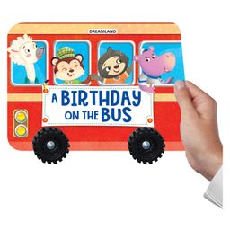dreamland publications A Birthday on the Bus A Shaped Board Book with Wheels - English image 2