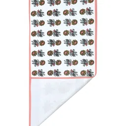 ROMEE Set Of 13 White & Red Floral Printed Table Linen Set image 5