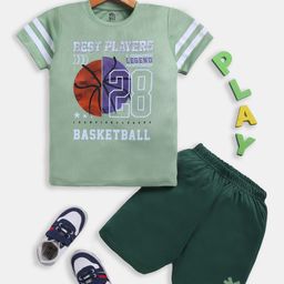 HRX by Hrithik Roshan Boys U17 Printed Rapid Dry Active T-shirt with Shorts-image-64