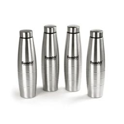 Sumeet Silver Stainless Steel 4 Water Bottles 1Ltr-image-49