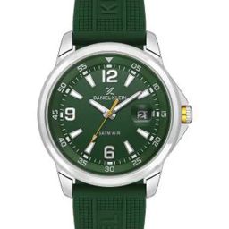 Daniel Klein Green Dial Analog Watch With Silicon Band - DK.1.13910-2-45
