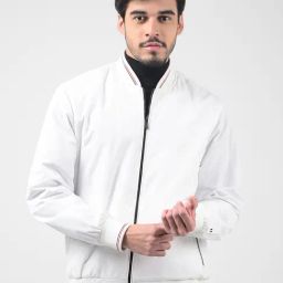 NUMERO UNO White Regular Fit Bomber Jacket-47