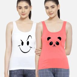 Friskers Multicolor Printed Camisole (Pack Of 2)-image-50