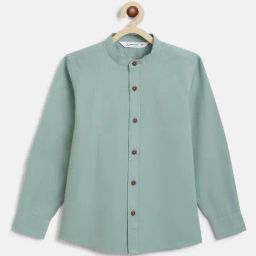 Campana Infant Boys Green Cotton Shirt-image-27