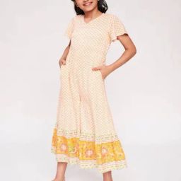 Global Desi Girl Off White Floral Print Jumpsuit-image-1