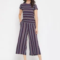 Crimsoune Club Navy Striped Top With Pants-picture-10