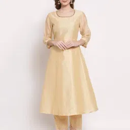 DART STUDIO Beige Embroidered Straight Kurta-94