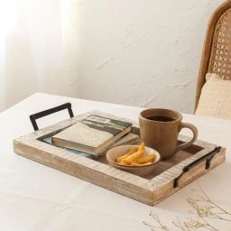 House This Andrott Multicolor Wood Woven Tray-47
