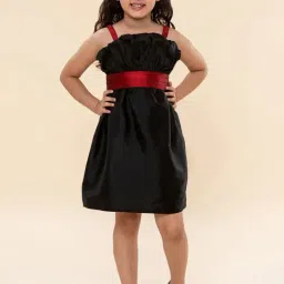 A.T.U.N. Black & Maroon Solid Dress-picture-27