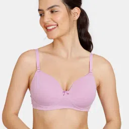 Zivame Light Purple Half Coverage Wireless Bra-image-47