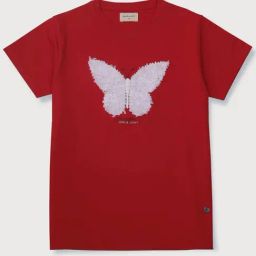 Gini & Jony Kids Red & White Applique Top-image-101