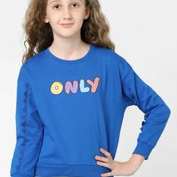 KIDS ONLY Royal Blue Graphic Print Full Sleeves Sweatshirt-image-42