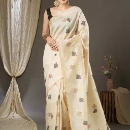 Saree Mall Yellow Silk Embroidered Saree With Unstitched Blouse-image-25