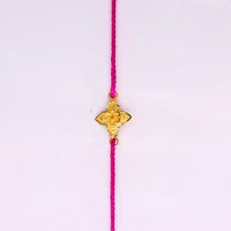 P.N.Gadgil Jewellers 22k Yellow Gold Floral Thread Rakhi-image-28