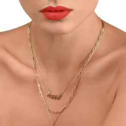 Zaveri Pearls Gold Tone 3 layers B Happy Embellished Contemporary Necklace & Earring Set-ZPFK17730-image-70