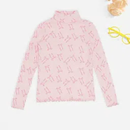 Pantaloons Junior Girls Barely Pink Printed Sweatshirt-picture-26