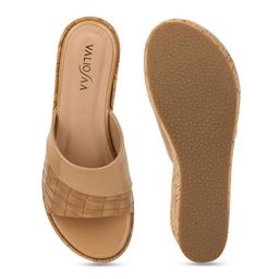 VALIOSAA Textured Printed Wedge Sandals image 3