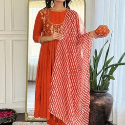 KALINI Women Floral Embroidered Kurta with Trousers & Dupatta-52