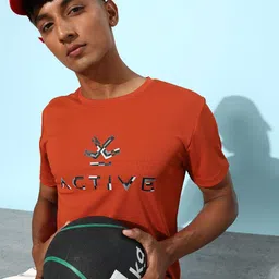 WROGN ACTIVE Brand Logo Printed Slim Fit T-shirt-image-38