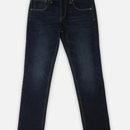 Pepe Jeans Kids Dark Blue Solid Jeans-image-93