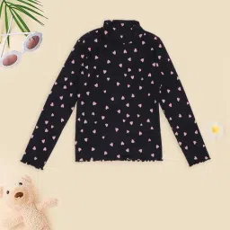 Pantaloons Junior Girls Jet Black Printed Sweatshirt-picture-30