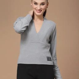 KASSUALLY Grey Relaxed Fit Top-picture-24