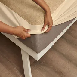 wakefit Beige Terry Breathable Mattress Protector-picture-14