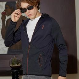 Campus Sutra Black Regular Fit Hooded Jacket-image-77