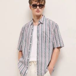 The Bear House Multi Cotton Relaxed Printed Casual Shirt-image-85