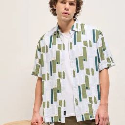The Bear House Multi Rayon Relaxed Printed Casual Shirt-image-36