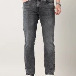 Ad By Arvind Grey Slim Fit Jeans-image-12