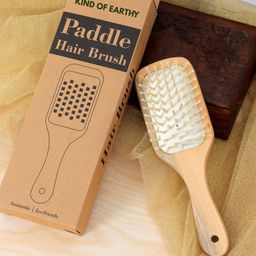 Kind of Earthy Bamboo Paddle Hair Brush- M-37