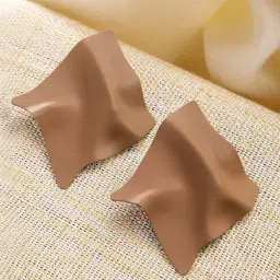 Karatcart Matte Finish Brown Kite Design Stud Earrings-image-93