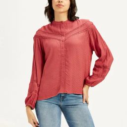 Levi's Red Cotton Regular Fit Top-image-76