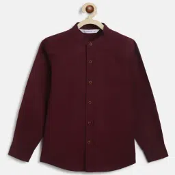 Campana Infant Boys Plum Cotton Shirt-picture-34