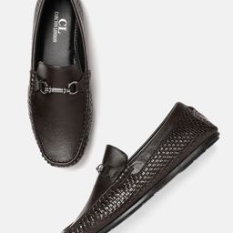 Carlton London Men Textured Horsebit Loafers-image-74
