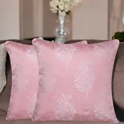 Vendola Pink & White Set of 2 Square Cushion Covers-20
