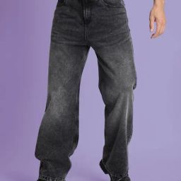 Bene Kleed Men Wide Leg Mid-Rise Heavy Fade Cotton Jeans-image-13