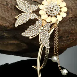 Panash Stone Studded Butterfly Shaped Embellished Claw Clip-image-66